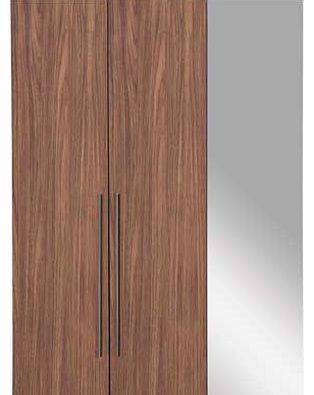 Unbranded Atlas 3 Door Mirrored Tall Wardrobe - Walnut