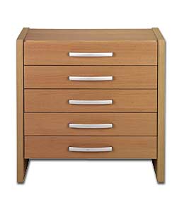 Auckland Beech Effect 5 Drawer Chest