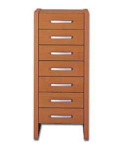 Auckland Beech Effect 7 Drawer Narrow Chest