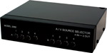 · 4 inputs 2 outputs · Either output can independently select any input · Eliminates cable swappi