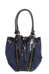 Unbranded Aurelia Zip Detail Bucket Bag with Tassle Ties