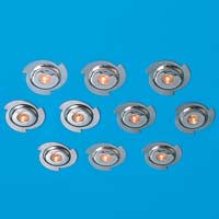 Aurora Micro Downlights 10W 10 Pack Brushed Chrome Plated