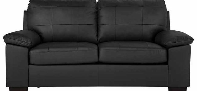 Unbranded Austin Leather and Leather Effect Sofa Bed - Black