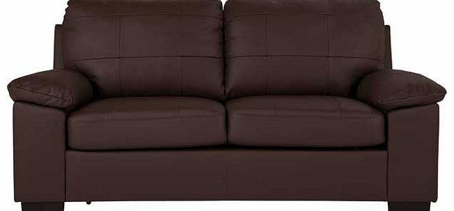 Unbranded Austin Leather and Leather Effect Sofa Bed - Brown