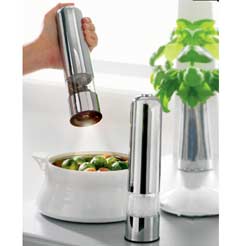 Automatic Salt & Pepper Mills - With `Tell-Tale Stop` base seal to prevent grinding residue