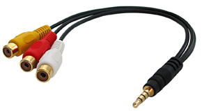 AV Adapter Cable - Stereo & Composite Video
