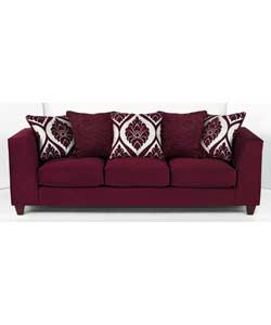 Unbranded Ava Large Sofa - Deep Damson