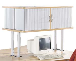 Avantguarde desk top tambour storage unit