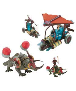 Assortment features the Fire Nation Rhino and Aangs Battle Glider, both with action