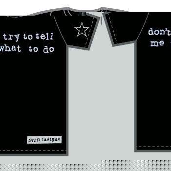 Avril Lavigne - Black Lyrics T-Shirt