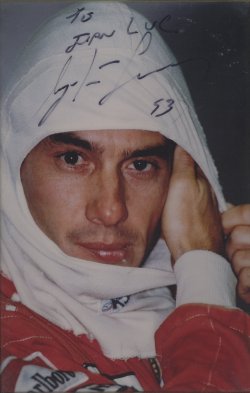 Ayrton Senna 1993 Balaclava Signed Photo