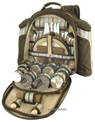 The Chocolate Azur Picnic Backpack is available in two or four person and includes all the accessori