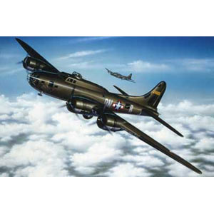 B-17 F Flying Fortress plastic kit from German specialists Revell. The heavy American bomber B-17 is