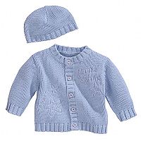 Babies 2 Piece Cardigan & Hat Set