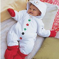 Babies Fleece Snowman Snowsuit