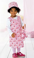 Babies Three-Piece Reversible Pinafore Set