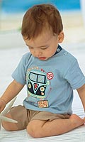 Babies Two-Piece Camper Van Short Set