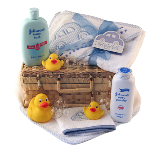 Baby Bath Time Gift Basket - Blue