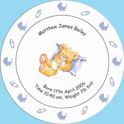 Unbranded Baby Birth Plate Boy