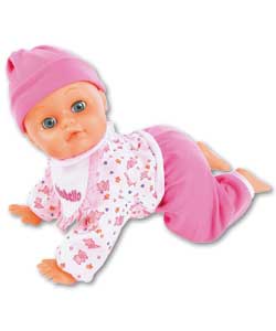 When this 33cm doll crawls, she laughs and turns h