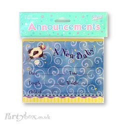 Baby rhymes - announcement postcard