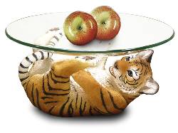 Baby Tiger Glass Dish Ornament