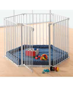 Can be used as a playpen, room divider, fire surround or safety gate