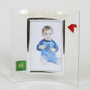 Unbranded Babys First Christmas Glass Frame - Portrait