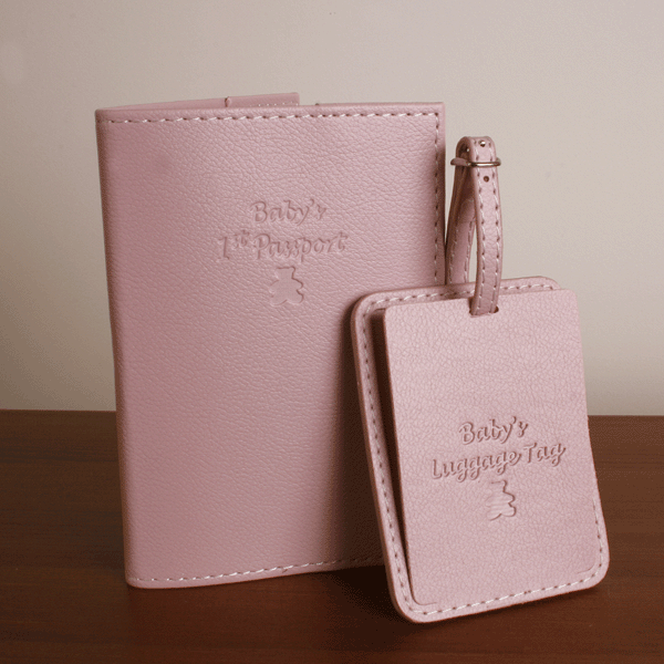Unbranded Babys First Passport Cover Set Girl