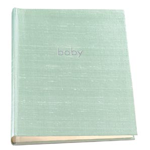 with a mint green silk cover