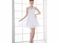 Unbranded Backless One-shoulder Beaded Short-length Satin