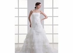 Unbranded Backless Strapless 3D-flower Pleat Ruffles