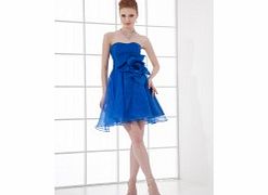 Unbranded Backless Strapless 3D-flower Short-length Satin