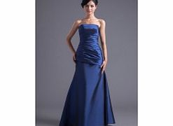 Unbranded Backless Strapless Pleat Dropped Floor-length