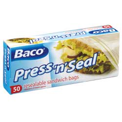 Unbranded Baco and#39;Press n Sealand39; Sandwich Bags