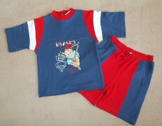 Bad Boy T-Shirt and Shorts- Blue - 3/4 yrs