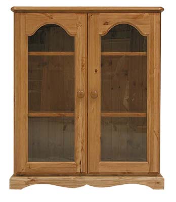 PINE 3FT GLAZED BOOKCASE.ALL SOLID PINE WITH NO PLYWOOD.THE CARCUS FEATURES A TONGUE AND GROOVED