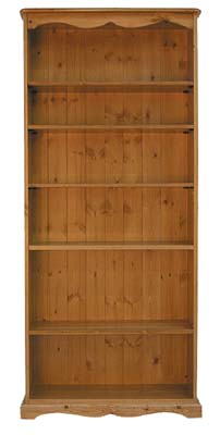 6FT BADGER PINE BOOKCASE.ALL SOLID PINE WITH NO PLYWOOD.THE CARCUS FEATURES A TONGUE AND GROOVED