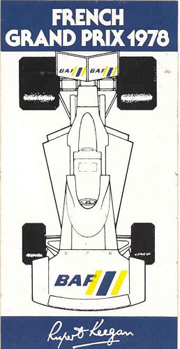 BAF British Grand Prix 1978 Sticker (6cm x 12cm)