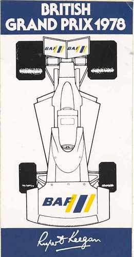 BAF French Grand Prix 1978 Sticker (6cm x 12cm)