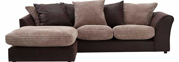 Unbranded Bailey Leather Effect Left Hand Corner Sofa -