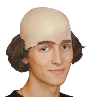 Unbranded Bald Head With Brown Hair/Eyebrows