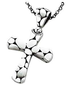 Unbranded Balinese Gents Sterling Silver Cross Pendant