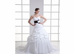 Unbranded Ballgown Sweetheart 3D-flower Belt Pleat Pick-up