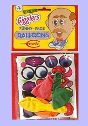 Balloon Face Decorating Sticker Kit - 4 balloons