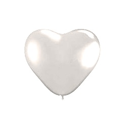 Balloon - Geo Heart - 17inch latex - White
