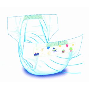 Unbranded BAMBO MIDI NAPPIES PACK OF 56 NAPPIES