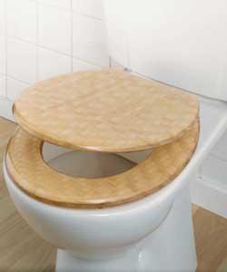 Bamboo Effect Toilet Seat