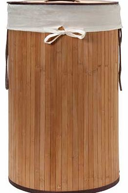 Unbranded Bamboo Laundry Basket with Lining