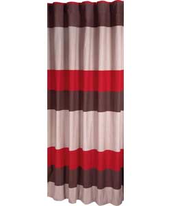 Unbranded Banded Red Stripe Curtains - 66 x 90 inches
